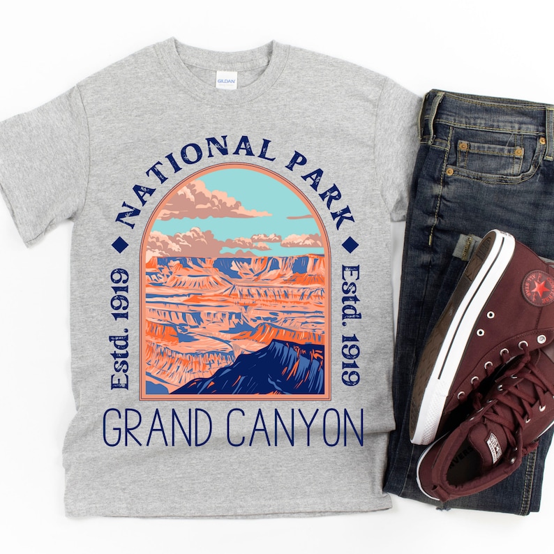 GRAND CANYON Shirt National Park Graphic Tee Retro Nevada Arizona Road ...