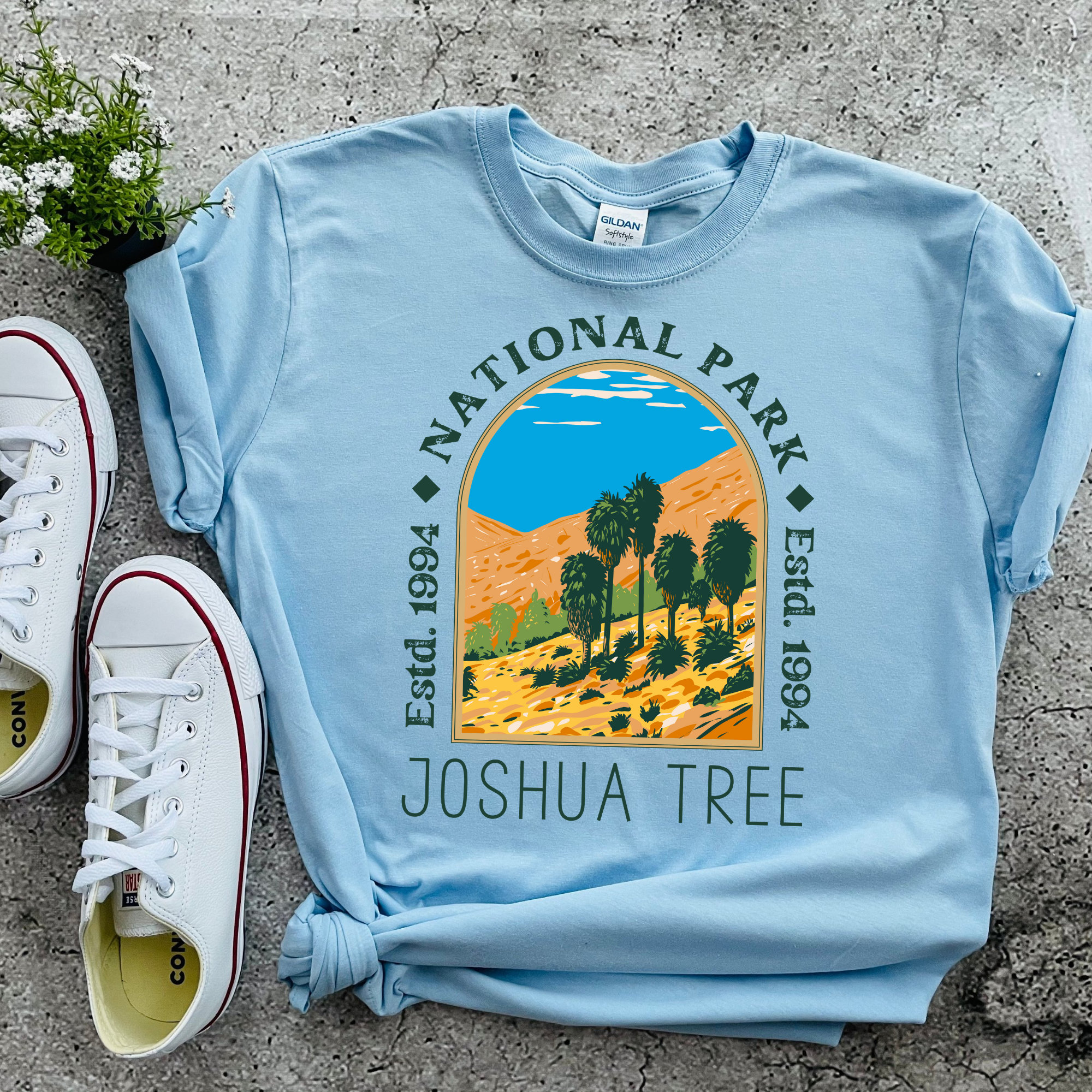JOSHUA TREE Shirt National Park Graphic Tee Shirt Retro Desert