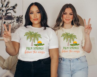 Palm springs Bachelorette Party Shirts Desert Bachelorette Bridal Party Shirts Matching Bridesmaid shirts Retro Palm Springs Bach Party tees