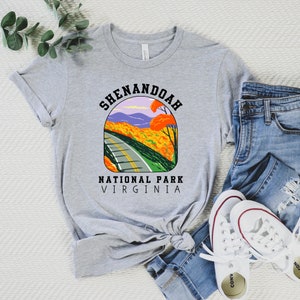 Shenandoah National Park shirt Virginia Camping Hiking T-Shirts US National Parks Nature Shirt Travel Explorer Traveler Shirts Gifts Athletic Heather