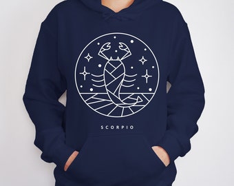 Scorpio hoodie gifts zodiac sign sweatshirt Scorpio birthday gift for friend sister astrology hoodie horoscope sweater Christmas gifts