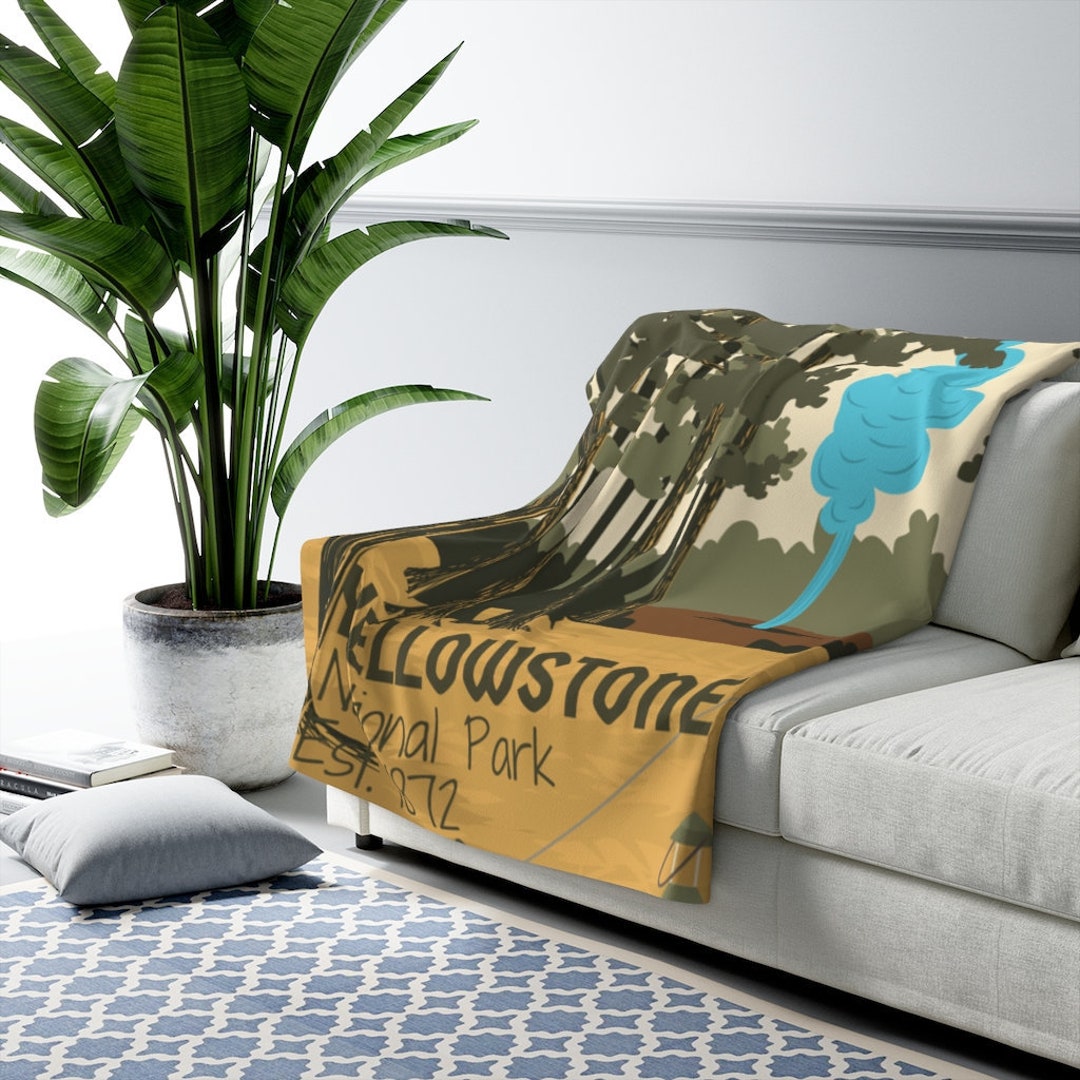 Yellowstone Blanket Yellowstone National Park Sherpa Fleece Blanket