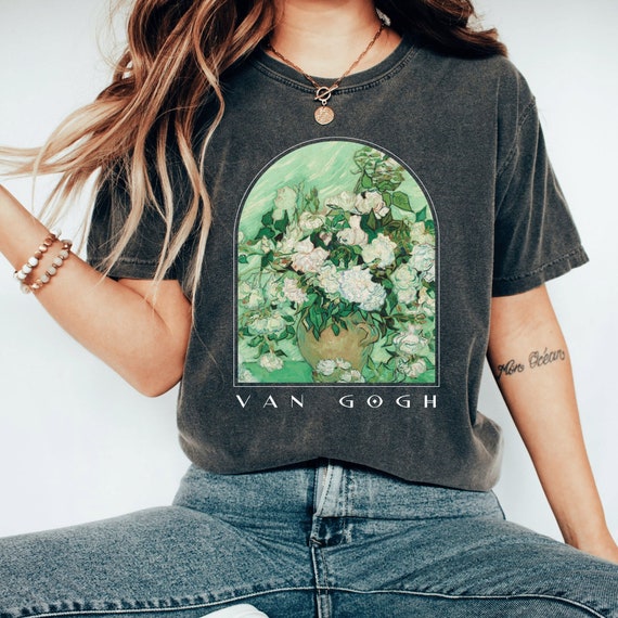 Womens Sunflowers Van Gogh T-Shirt - Vintage Floral Pocket Tee Gift Womens Sunflowers Van Gogh T-Shirt - Vintage Floral Pocket Tee Gift