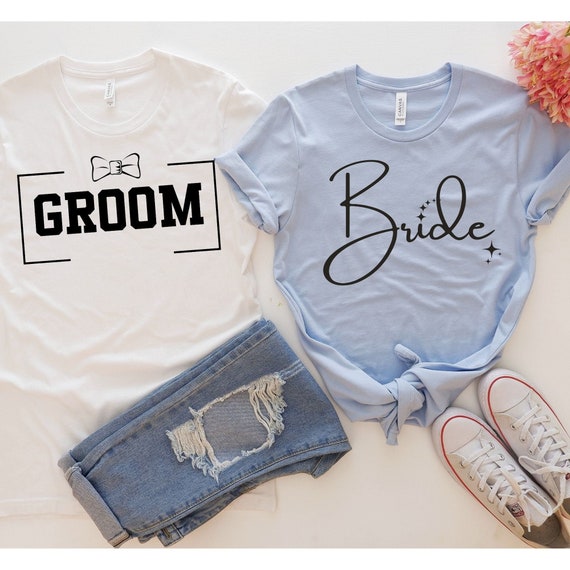 bride and groom shirts etsy