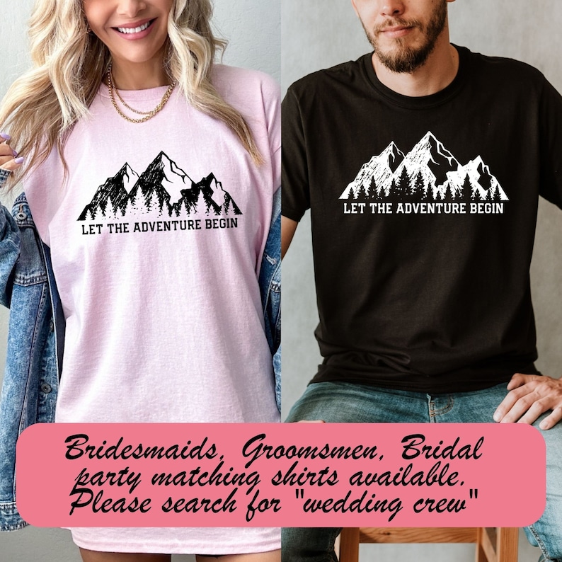 Matching Bride and Groom shirts Wedding announcement Mr and Mrs Newlyweds tshirts Bride Groom tees Elopement shirts Bridal Wedding shirts image 5