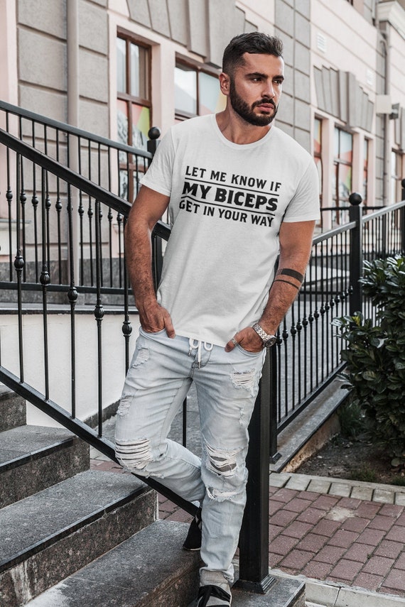Mens Funny Workout Shirt for Men Boyfriend Husband My Biceps - Etsy UK