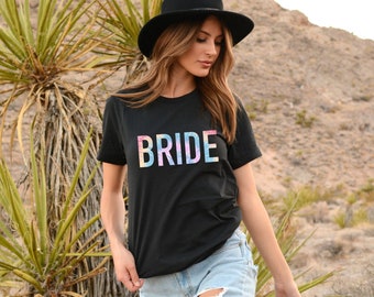 Bride Shirt Tie Dye Bride tshirt Bride gifts for bride newlywed Retro Bride tee wedding day shirt bridal shower shirt gift for sister bestie