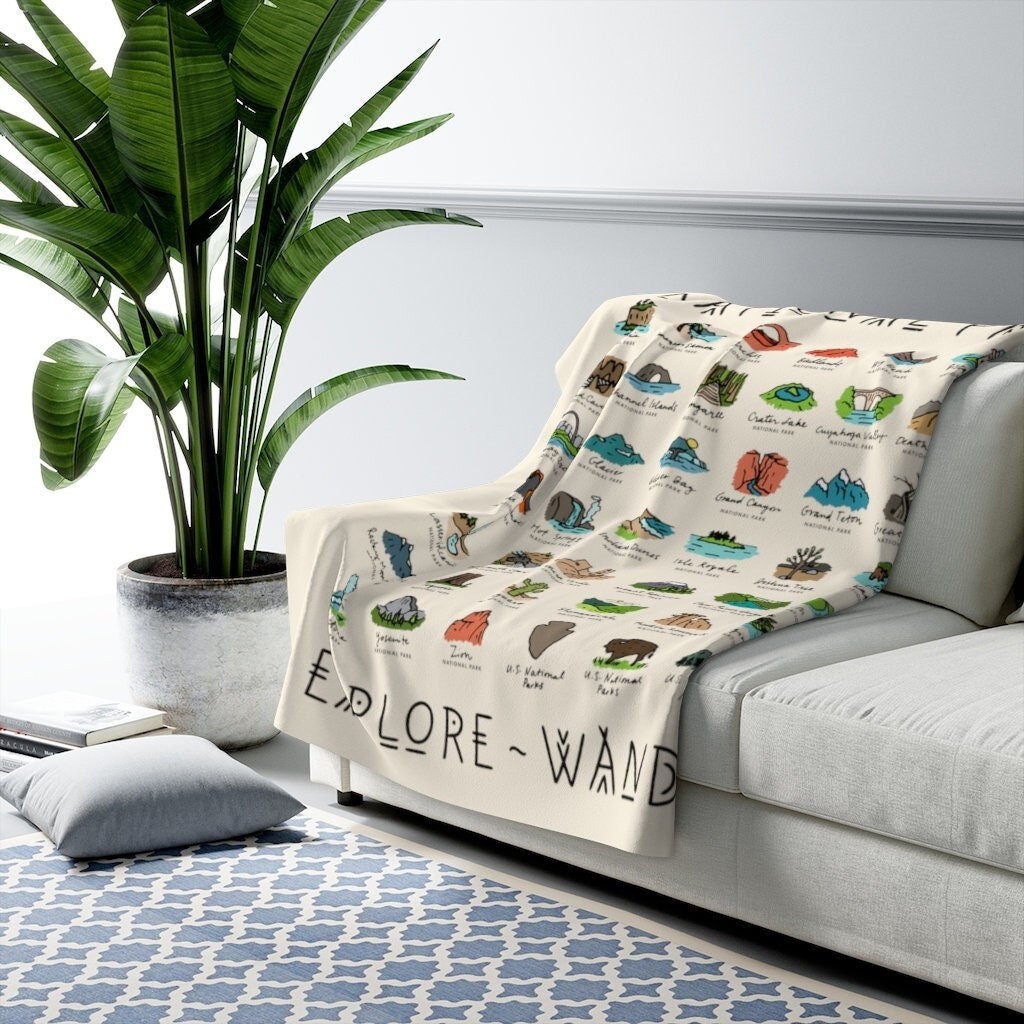 National Parks Sherpa Blanket Nursery Decor Baby Blanket Newborn Gift RV Home Decor Gifts Camping Outdoors Throw Blanket 63 USA Parks Ic Etsy UK