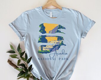 Acadia National Park shirt Maine Camping Hiking Shirt US National Parks Nature Lover Gift Shirt Travel Camper Explorer Traveler Shirts Gifts
