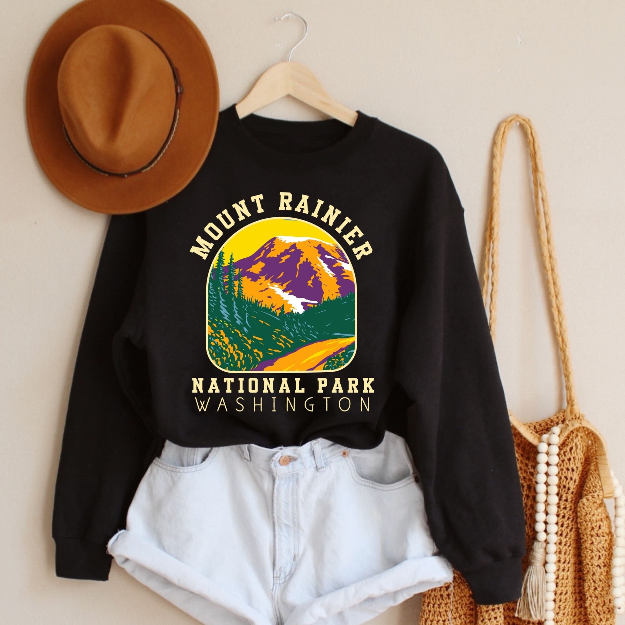 Mount Rainier National Park Sweatshirt Washington Vintage - Etsy.de