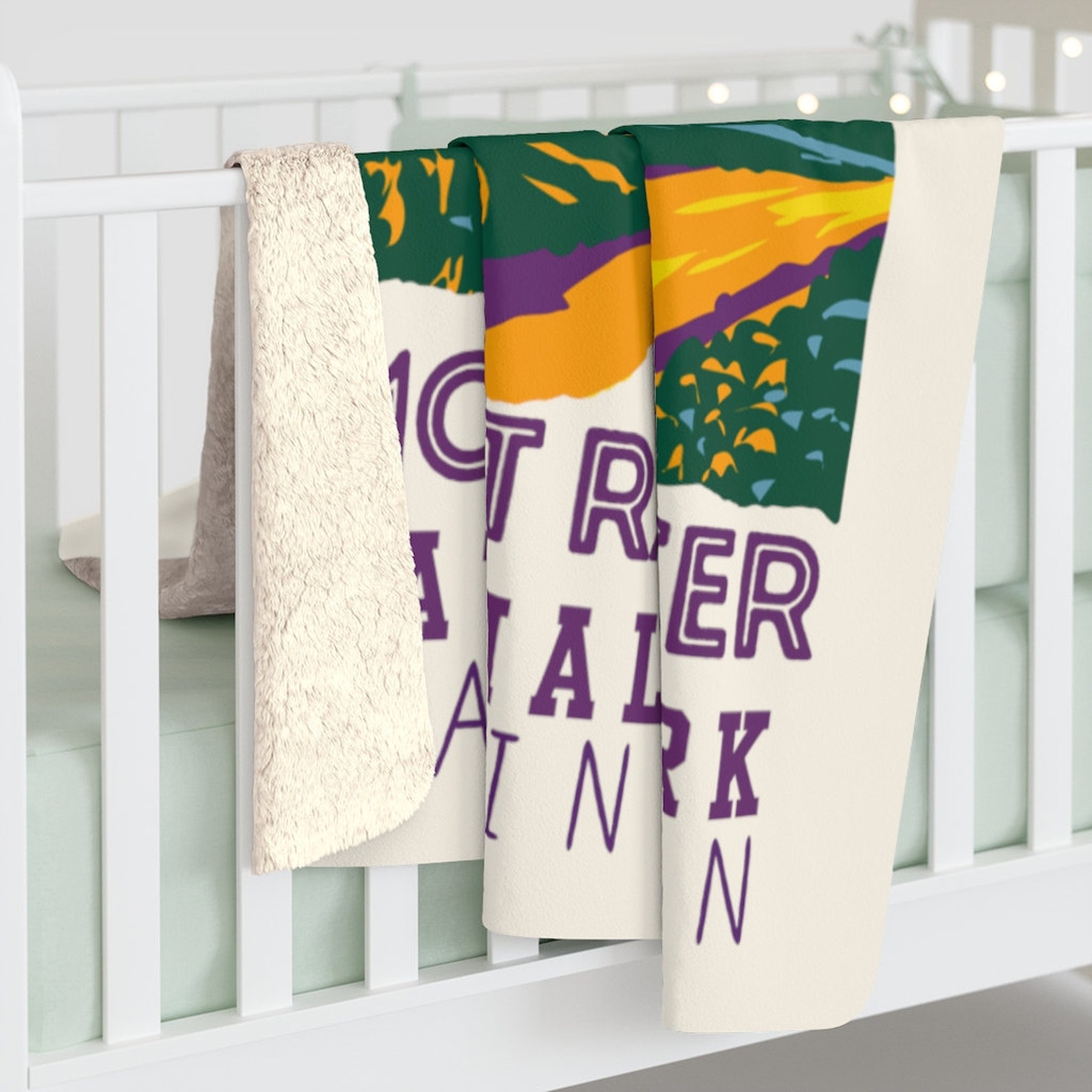 MOUNT RAINIER Blanket Gifts Washington National Park Sherpa Etsy