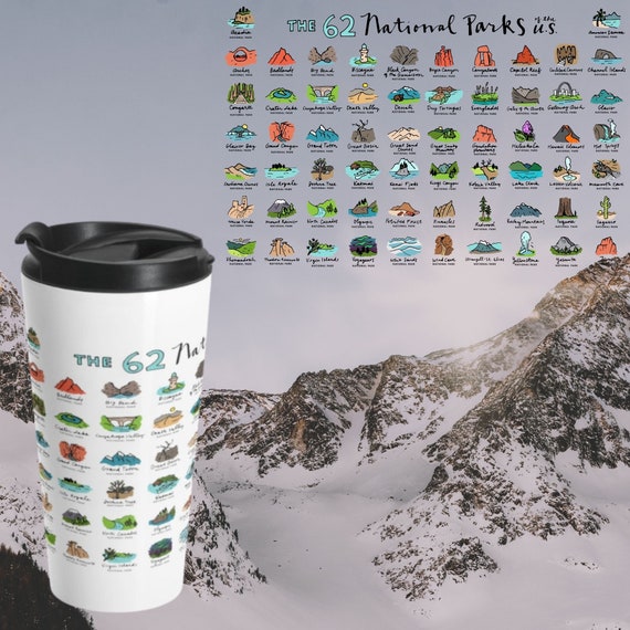 National parks Travel Mug US National park gift unbreakable