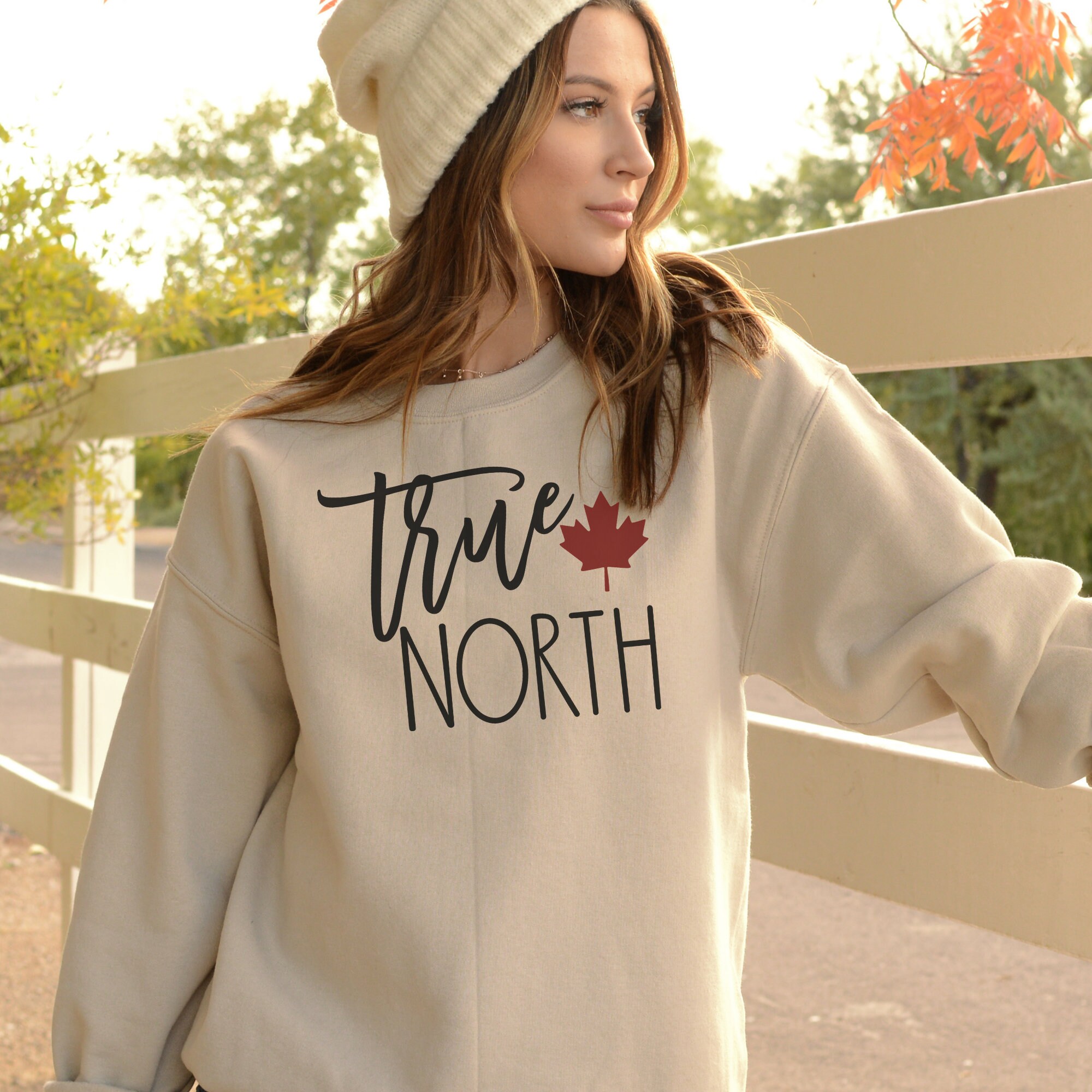 Canada sweatshirt Fall Apparel Womens Trendy Maple Leaf True Etsy