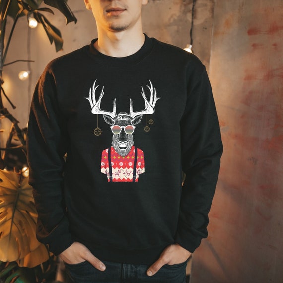 Mens Reindeer Christmas Shirt Mens Reindeer Christmas Shirt