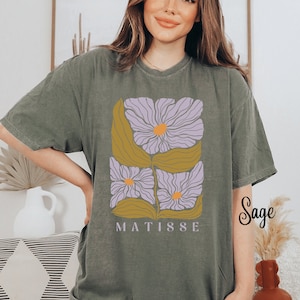 Retro Floral shirt Henri Matisse Flowers Shirt Art Artist Shirt Vintage Painting T-shirt Cottagecore Gift for her Comfort Colors tee