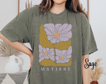 Retro Floral shirt Henri Matisse Flowers Shirt Art Artist Shirt Vintage Painting T-shirt Cottagecore Gift for her Comfort Colors tee