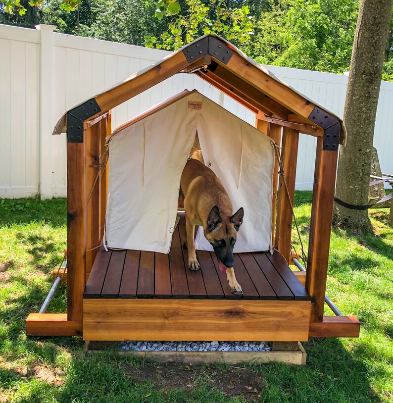 Dog Platform Tent Wooden Pet House Wood Dog House Pet Etsy