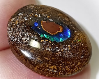 Opale Boulder Taillée En Cabochon - 3 Carats, Naturelle D'Australie, Sans Traitement