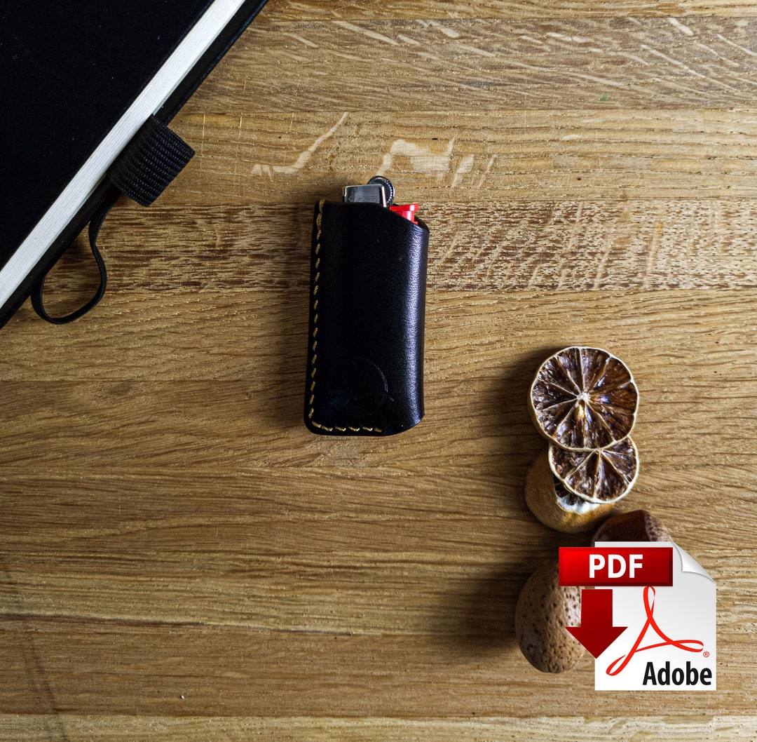 Leather Lighter Case Pattern, Leather Lighter Holder Pattern, Leather