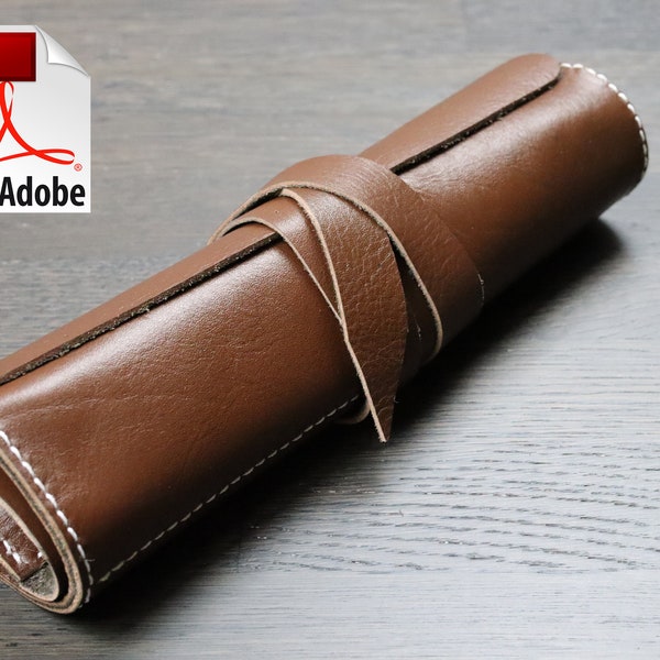 Pencil Case Pattern Leather Etsy