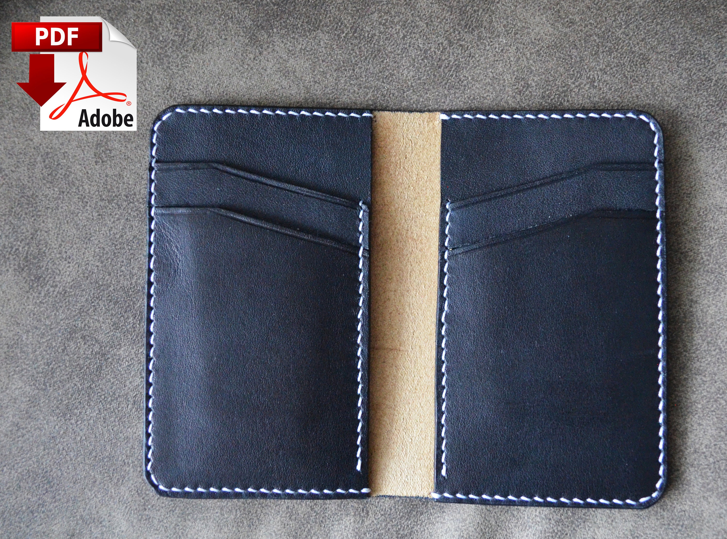 Vertical card holder PDF file / Digital downloadable pattern / Etsy