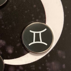 Gemini the Twins Zodiac Hard Enamel Pin- .5” perfect for board fillers, lapel pin, collars, hats and more!! Astrology mini small pin