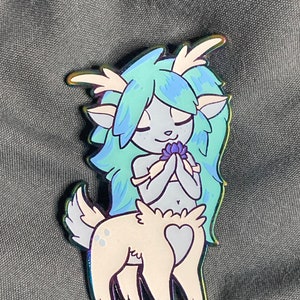 Winter Ice Centaur original Hard Enamel Pin- 2 inches tall 2 posts & Rubber Backing mythical monster fantasy cryptid Greek mythology pin