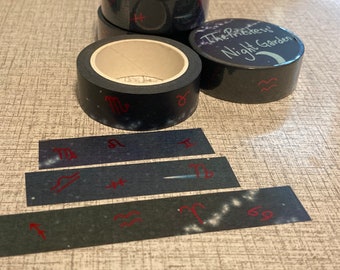 Leo by Round Top Brand Sagitarius Pisces Capricorn Mika Yada artist Washi Tape Sample Astrological Sign