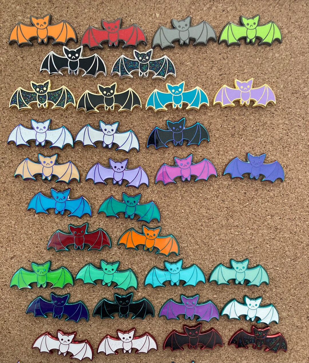 Mystery Bag Cute Bat Pins B/second Grades. Various Platings Available ...