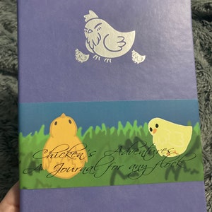 Purple Chicken Journal- dotted A5 foil stamp notebook PU leather bullet journal sketchbook