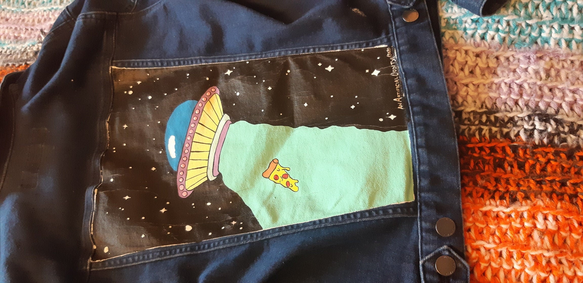 Hand painted Calvin Klein Denim Jacket Etsy