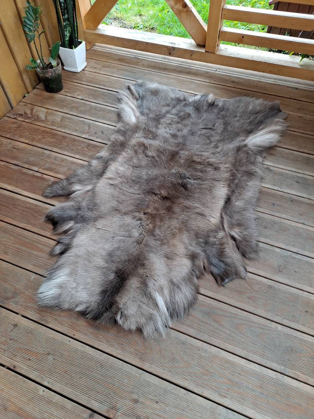 Norwegian Large Reindeer Skin Deer Skin Hide Rug rangifer Etsy