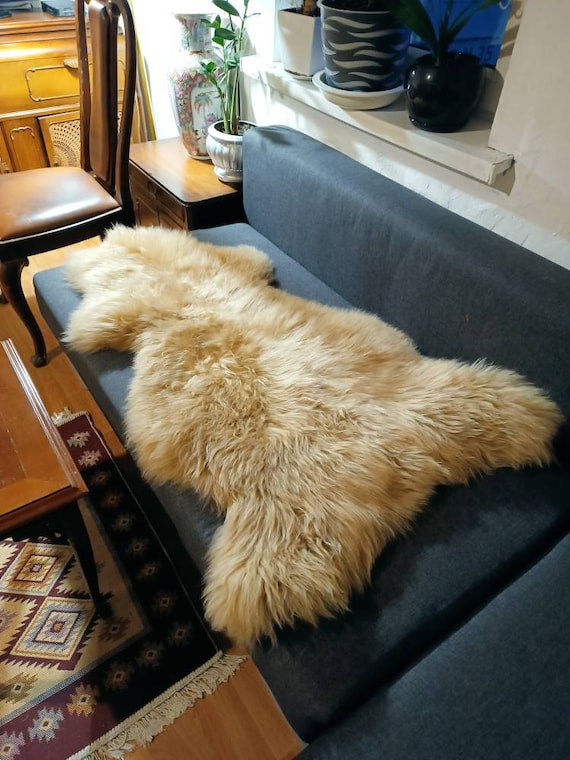 Natürliche Echt Langhaar Schaffell Teppich Weiche Flauschige Sofa