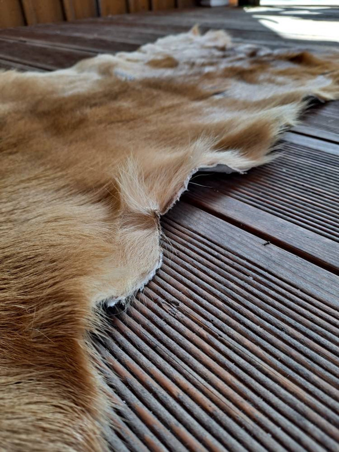 Roe deer skin hide rug summer coat fur floor home decor pets Etsy