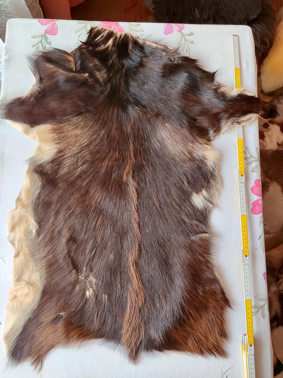 Goat Skin Pelt Hide Area Rug Fur Home Decor Living Room Etsy