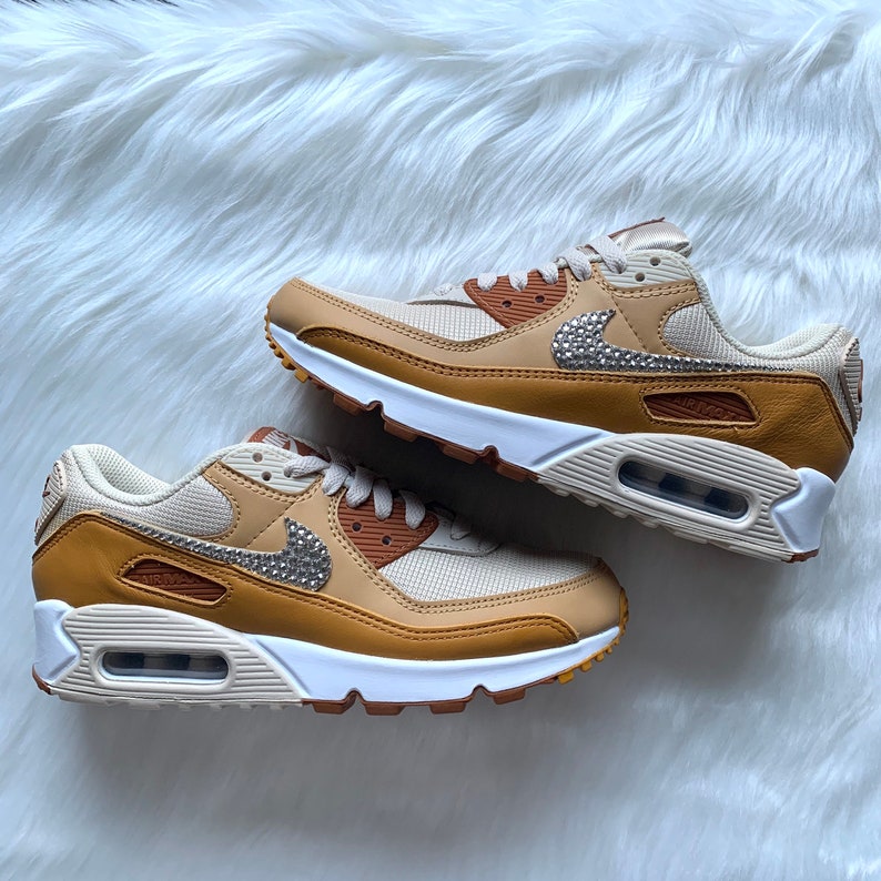 Swarovski® Nike Air Max 90 Custom Shoes Caramel | Etsy