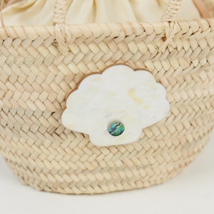 Mini Mother of Pearl Clam Shell Basket Bag image 4