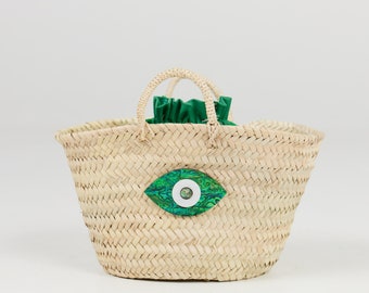 Mini Paua Abalone Evil Eye Basket Bag
