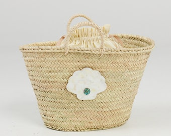 Mother of Pearl Clam Shell Basket Bag