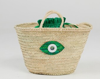 Paua Abalone Evil Eye Basket Bag