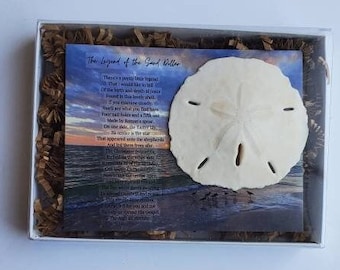 Legend of the Sand dollar gift set, Seashell display box, Seashell art,  Sand dollar, Seashell figurines, Gift, Unique Gifts