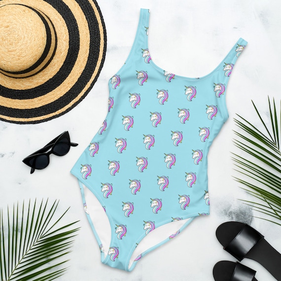 Unicorn One-piece Swimsuit Swimsuit Bathing Suit Unicorn - Etsy