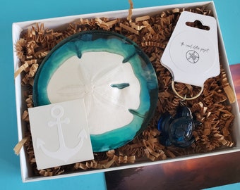 Gift Set Beach Lovers Seashell Sand dollar Unique Gift Under 30, Gift Sets for Her, Gifts for Mom, Gifts for Friends, Beach lover gift idea