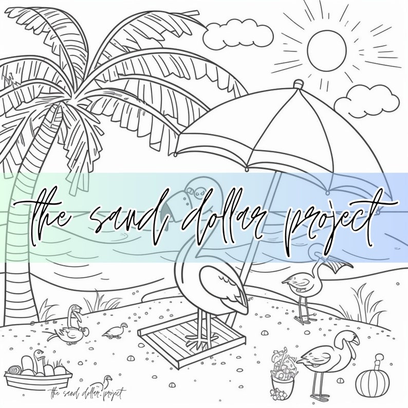 Beach-themed Coloring Book: 25 Playful Beach Patterns for Kids and ...