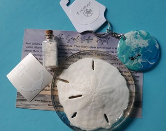 Gift Set Beach Lovers Seashell Sand dollar Unique Gift Under 30, Gift Sets for Her, Gifts for Mom, Gifts for Friends, Beach lover gift idea