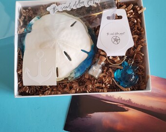 Gift Set Beach Lovers Seashell Sand dollar Unique Gift Under 30, Gift Sets for Her, Gifts for Mom, Gifts for Friends, Beach lover gift idea