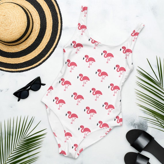 Flamingo Onepiece Swimsuit Beachwear Swimsuit Flamingo Etsy
