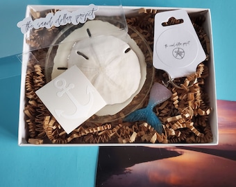Gift Set Beach Lovers Seashell Sand dollar Unique Gift Under 30, Gift Sets for Her, Gifts for Mom, Gifts for Friends, Beach lover gift idea