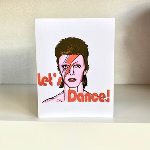 David Bowie Geburtstagskarte / Bowie Karte /Birthday Card/ Let's Dance