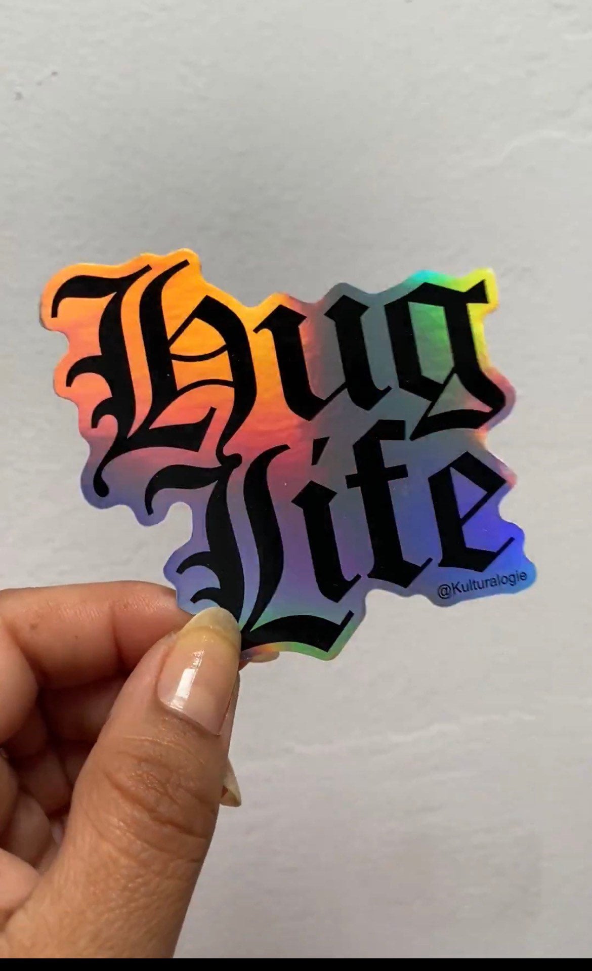 Hug life holographic 3 inch sticker / hug life / thug life / sticker / holographic